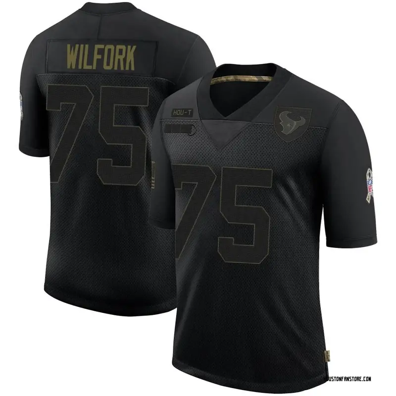 Black Men's Vince Wilfork Houston Texans Limited 2020 Salute To Service Jersey